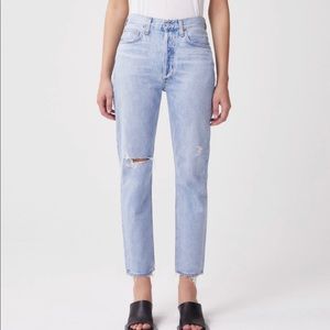 AGOLDE RILEY HIGH RISE STRAIGHT CROP